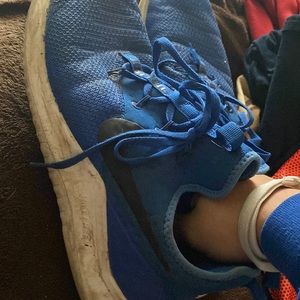 Blue Nike runners